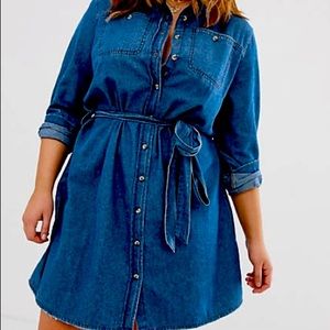 Simply be ASOS curve denim dress.
